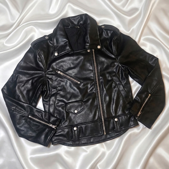 H&M Faux Leather Biker Jacket - Picture 3 of 4